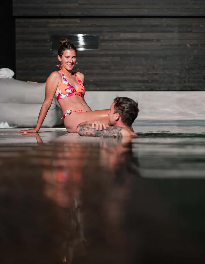 Gli spazi e lo spa dello Chalet Il Gufo: puro design