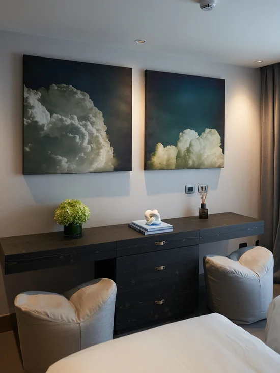 Gli spazi e lo spa dello Chalet Il Gufo: puro design