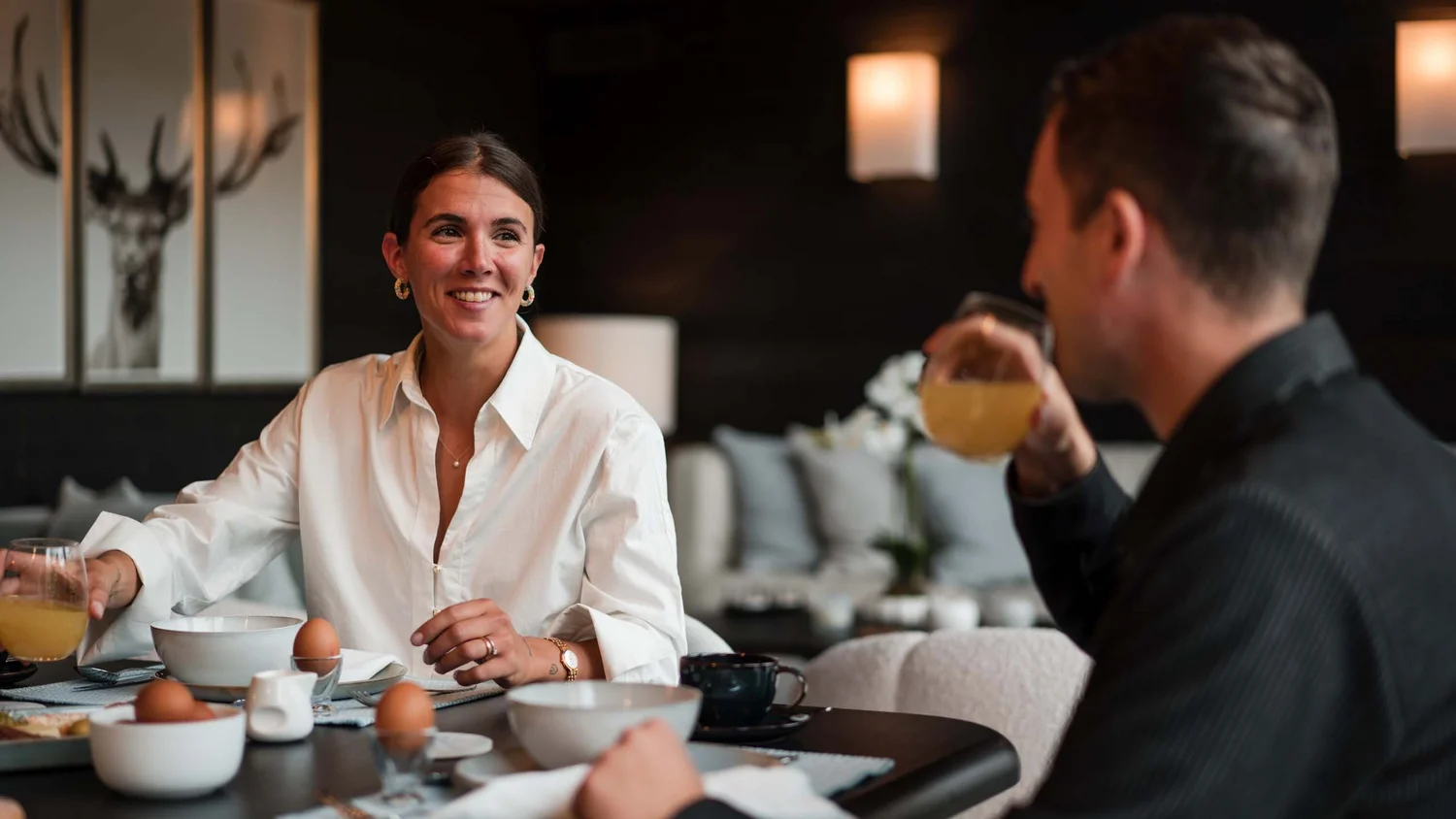 Gli spazi e lo spa dello Chalet Il Gufo: puro design